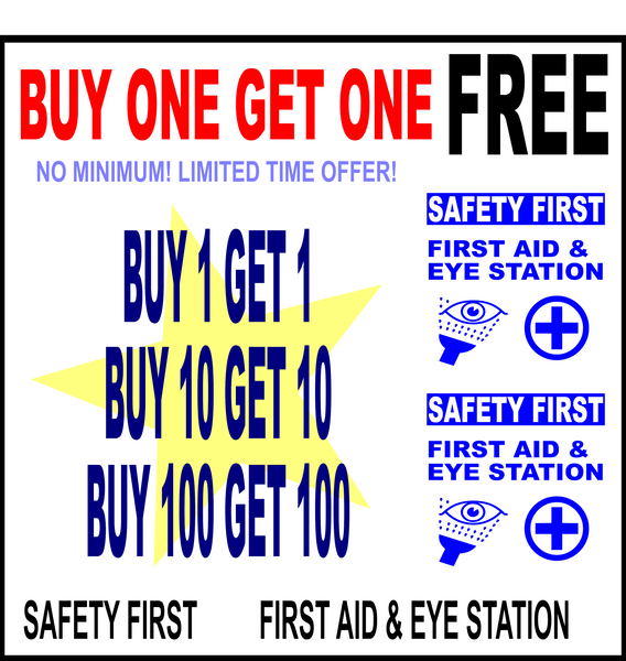 First Aid & Eye Station Decal (Buy one get one Free)